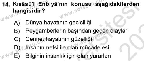 XI-XIII. Yüzyıllar Türk Dili Dersi 2023 - 2024 Yılı Yaz Okulu Sınavı 14. Soru