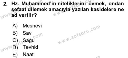 XIV-XV. Yüzyıllar Türk Dili Dersi 2021 - 2022 Yılı (Vize) Ara Sınavı 2. Soru