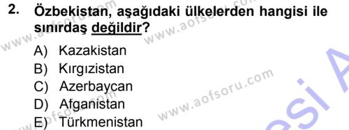 Çağdaş Türk Yazı Dilleri 1 Dersi 2012 - 2013 Yılı (Final) Dönem Sonu Sınavı 2. Soru