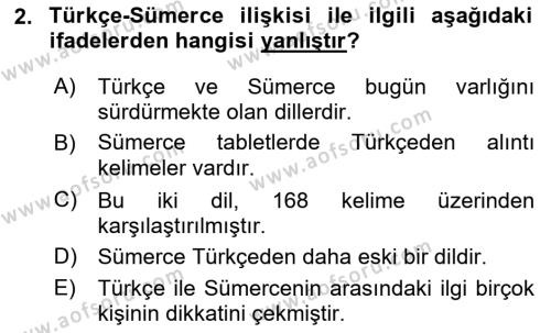 Çağdaş Türk Yazı Dilleri 1 Dersi 2018 - 2019 Yılı 3 Ders Sınavı 2. Soru