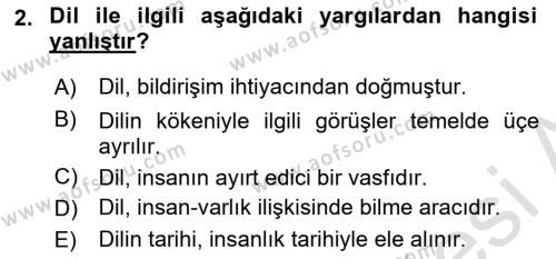 Çağdaş Türk Yazı Dilleri 1 Dersi 2019 - 2020 Yılı (Vize) Ara Sınavı 2. Soru