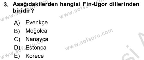 Çağdaş Türk Yazı Dilleri 1 Dersi 2023 - 2024 Yılı (Final) Dönem Sonu Sınavı 3. Soru