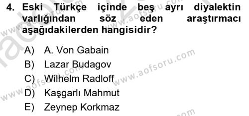 Çağdaş Türk Yazı Dilleri 1 Dersi 2023 - 2024 Yılı Yaz Okulu Sınavı 4. Soru