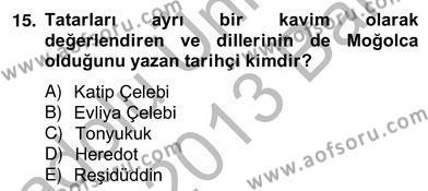Çağdaş Türk Yazı Dilleri 2 Dersi 2012 - 2013 Yılı (Vize) Ara Sınavı 15. Soru