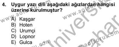 Çağdaş Türk Yazı Dilleri 2 Dersi 2012 - 2013 Yılı (Vize) Ara Sınavı 4. Soru