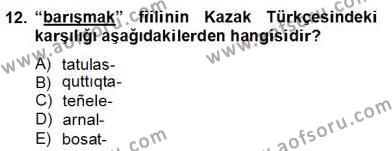 Çağdaş Türk Yazı Dilleri 2 Dersi 2012 - 2013 Yılı (Final) Dönem Sonu Sınavı 12. Soru