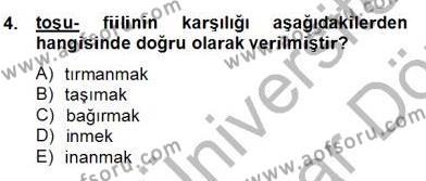 Çağdaş Türk Yazı Dilleri 2 Dersi 2012 - 2013 Yılı (Final) Dönem Sonu Sınavı 4. Soru