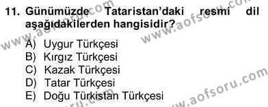 Çağdaş Türk Yazı Dilleri 2 Dersi 2013 - 2014 Yılı (Vize) Ara Sınavı 11. Soru