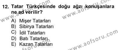 Çağdaş Türk Yazı Dilleri 2 Dersi 2013 - 2014 Yılı (Vize) Ara Sınavı 12. Soru