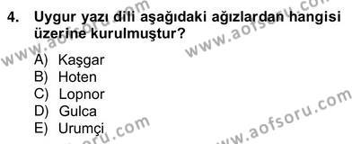 Çağdaş Türk Yazı Dilleri 2 Dersi 2013 - 2014 Yılı (Vize) Ara Sınavı 4. Soru