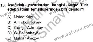 Çağdaş Türk Yazı Dilleri 2 Dersi 2013 - 2014 Yılı (Final) Dönem Sonu Sınavı 13. Soru