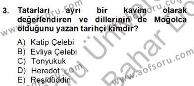 Çağdaş Türk Yazı Dilleri 2 Dersi 2013 - 2014 Yılı (Final) Dönem Sonu Sınavı 3. Soru