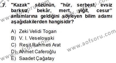 Çağdaş Türk Yazı Dilleri 2 Dersi 2013 - 2014 Yılı (Final) Dönem Sonu Sınavı 7. Soru