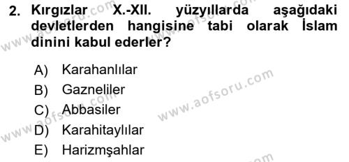 Çağdaş Türk Yazı Dilleri 2 Dersi 2020 - 2021 Yılı Yaz Okulu Sınavı 2. Soru