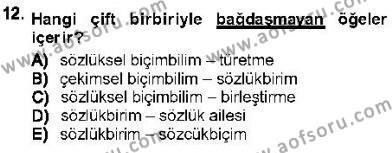 Genel Dilbilim 1 Dersi 2012 - 2013 Yılı (Vize) Ara Sınavı 12. Soru