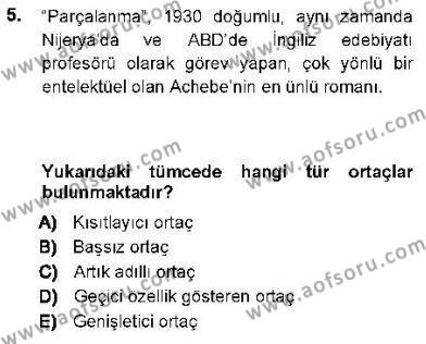 Genel Dilbilim 1 Dersi 2012 - 2013 Yılı (Final) Dönem Sonu Sınavı 5. Soru