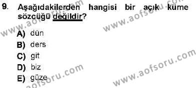 Genel Dilbilim 1 Dersi 2012 - 2013 Yılı (Final) Dönem Sonu Sınavı 9. Soru