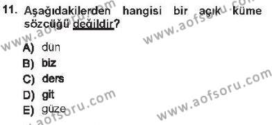 Genel Dilbilim 1 Dersi 2012 - 2013 Yılı Tek Ders Sınavı 11. Soru