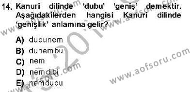 Genel Dilbilim 1 Dersi 2013 - 2014 Yılı (Vize) Ara Sınavı 14. Soru