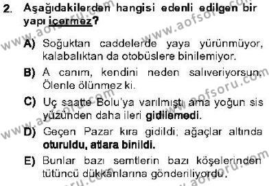 Genel Dilbilim 1 Dersi 2013 - 2014 Yılı (Final) Dönem Sonu Sınavı 2. Soru
