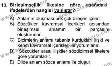 Genel Dilbilim 2 Dersi 2012 - 2013 Yılı (Vize) Ara Sınavı 13. Soru