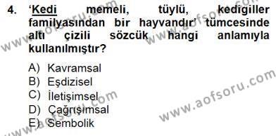 Genel Dilbilim 2 Dersi 2014 - 2015 Yılı (Final) Dönem Sonu Sınavı 4. Soru