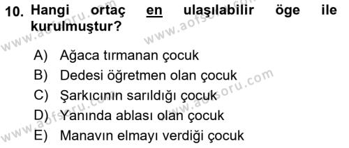 Genel Dilbilim 2 Dersi 2018 - 2019 Yılı (Vize) Ara Sınavı 10. Soru