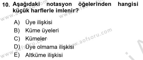 Genel Dilbilim 2 Dersi 2020 - 2021 Yılı Yaz Okulu Sınavı 10. Soru