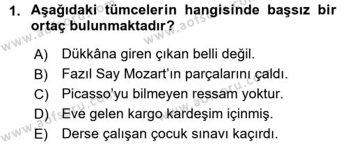 Genel Dilbilim 2 Dersi 2021 - 2022 Yılı (Final) Dönem Sonu Sınavı 1. Soru