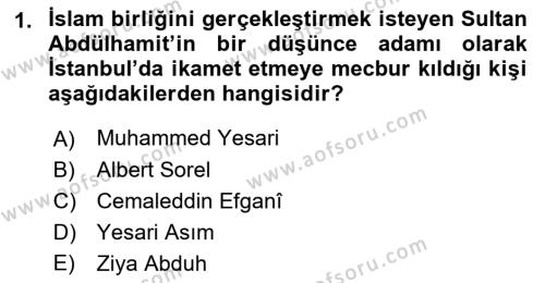 2. Meşrutiyet Dönemi Türk Edebiyatı Dersi 2017 - 2018 Yılı 3 Ders Sınavı 1. Soru