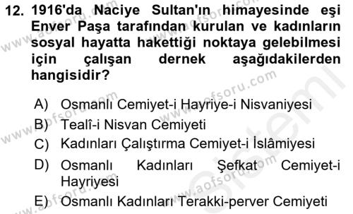 2. Meşrutiyet Dönemi Türk Edebiyatı Dersi 2017 - 2018 Yılı (Vize) Ara Sınavı 12. Soru