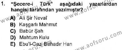 XVI-XIX. Yüzyıllar Türk Dili Dersi 2012 - 2013 Yılı (Vize) Ara Sınavı 1. Soru