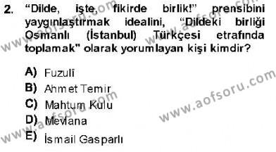 XVI-XIX. Yüzyıllar Türk Dili Dersi 2013 - 2014 Yılı (Vize) Ara Sınavı 2. Soru