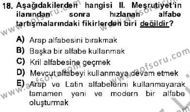 XVI-XIX. Yüzyıllar Türk Dili Dersi 2013 - 2014 Yılı (Final) Dönem Sonu Sınavı 18. Soru