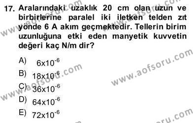 Teknolojinin Bilimsel İlkeleri 2 Dersi 2013 - 2014 Yılı (Vize) Ara Sınavı 17. Soru