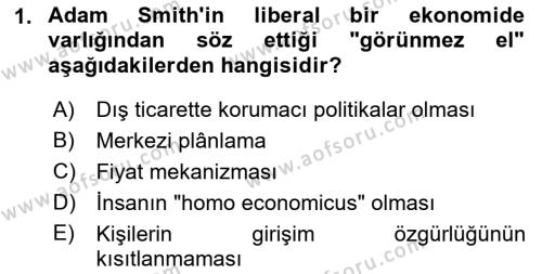 Uluslararası Ticaret Dersi 2016 - 2017 Yılı (Vize) Ara Sınavı 1. Soru