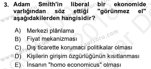 Uluslararası Ticaret Dersi 2018 - 2019 Yılı (Vize) Ara Sınavı 3. Soru