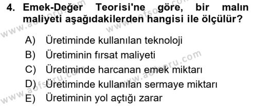 Uluslararası Ticaret Dersi 2018 - 2019 Yılı (Vize) Ara Sınavı 4. Soru