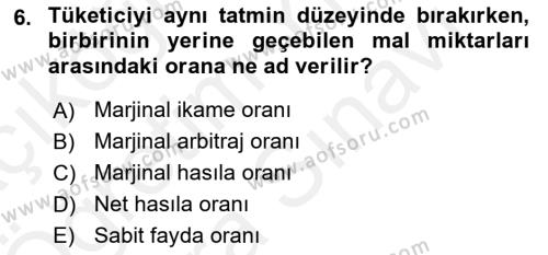 Uluslararası Ticaret Dersi 2018 - 2019 Yılı (Vize) Ara Sınavı 6. Soru