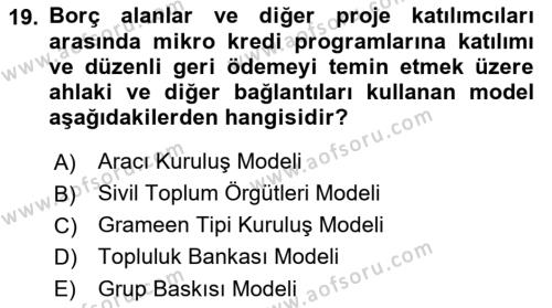 Dış Ticarette Girişimcilik Dersi 2021 - 2022 Yılı (Vize) Ara Sınavı 19. Soru