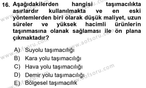 Dış Ticarette Girişimcilik Dersi 2022 - 2023 Yılı Yaz Okulu Sınavı 16. Soru