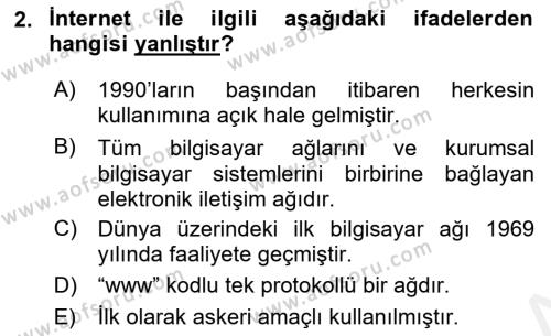 Dış Ticarette Bilgisayar Uygulamaları Dersi 2017 - 2018 Yılı (Vize) Ara Sınavı 2. Soru