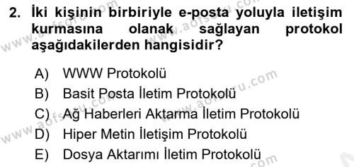 Elektronik Ticaret Dersi 2018 - 2019 Yılı (Final) Dönem Sonu Sınavı 2. Soru