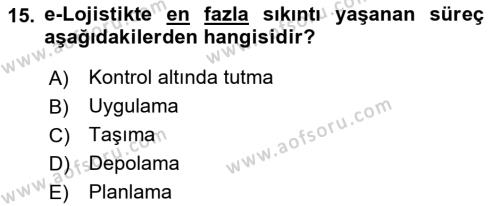 Elektronik Ticaret Dersi 2021 - 2022 Yılı (Final) Dönem Sonu Sınavı 15. Soru