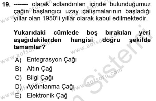 Elektronik Ticaret Dersi 2021 - 2022 Yılı Yaz Okulu Sınavı 19. Soru