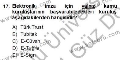 Gümrük Mevzuatı Dersi 2013 - 2014 Yılı (Vize) Ara Sınavı 17. Soru