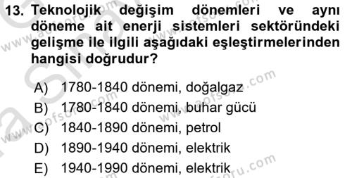 Dünya Ekonomisi Dersi 2019 - 2020 Yılı (Vize) Ara Sınavı 13. Soru