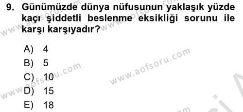 Dünya Ekonomisi Dersi 2019 - 2020 Yılı (Vize) Ara Sınavı 9. Soru