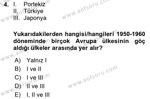 Dünya Ekonomisi Dersi 2021 - 2022 Yılı (Vize) Ara Sınavı 4. Soru