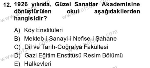 Türk Tiyatrosu Dersi 2014 - 2015 Yılı Tek Ders Sınavı 12. Soru